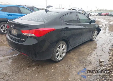 2013 Hyundai Elantra Limited z USA, uszkodzony, nr VIN 5NPDH4AE2DH440385